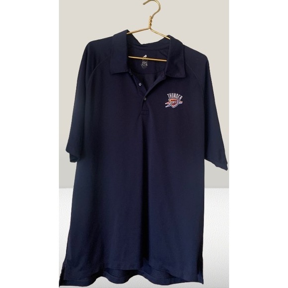 adidas Other - Mens Adidas Oklahoma City Thunder Navy Blue Polo Shirt Size XXL